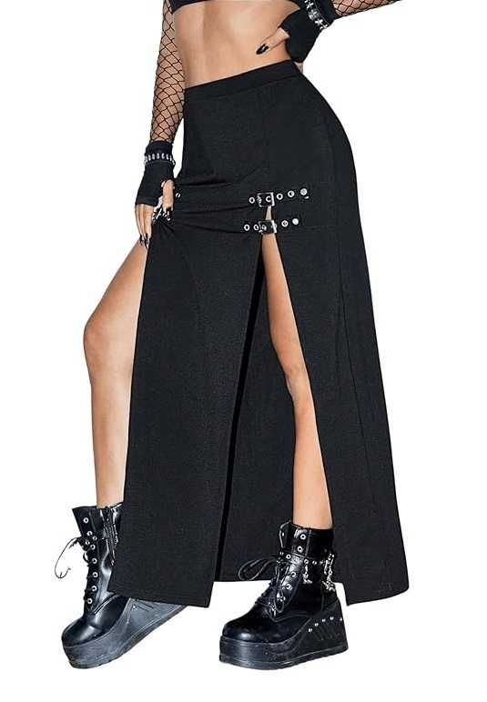 Spódnica goth klamry wycięcia dollskill witch killstar