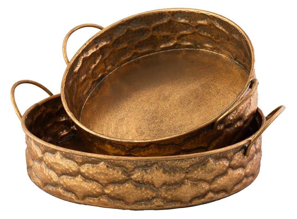 Taca metalowa złota L 25x7cm. V10033