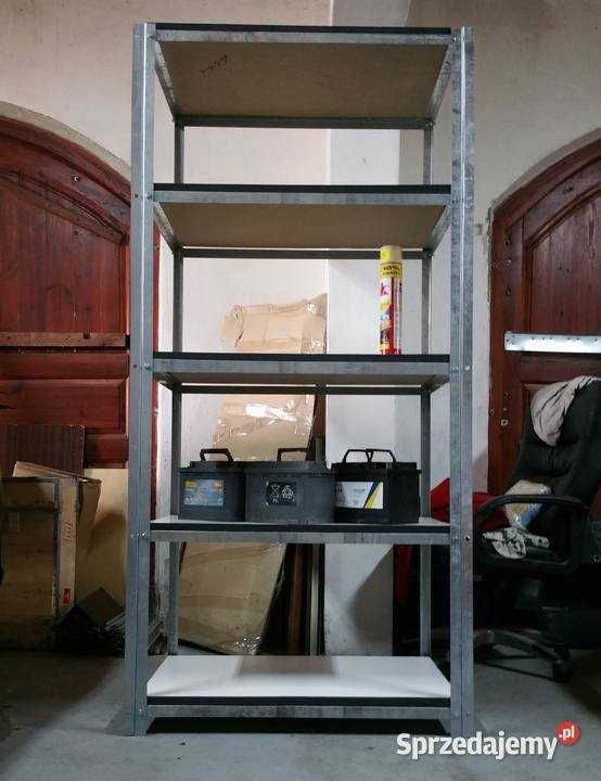 gruby solidny regał magazynowy metalowy ocynkowany LOFT