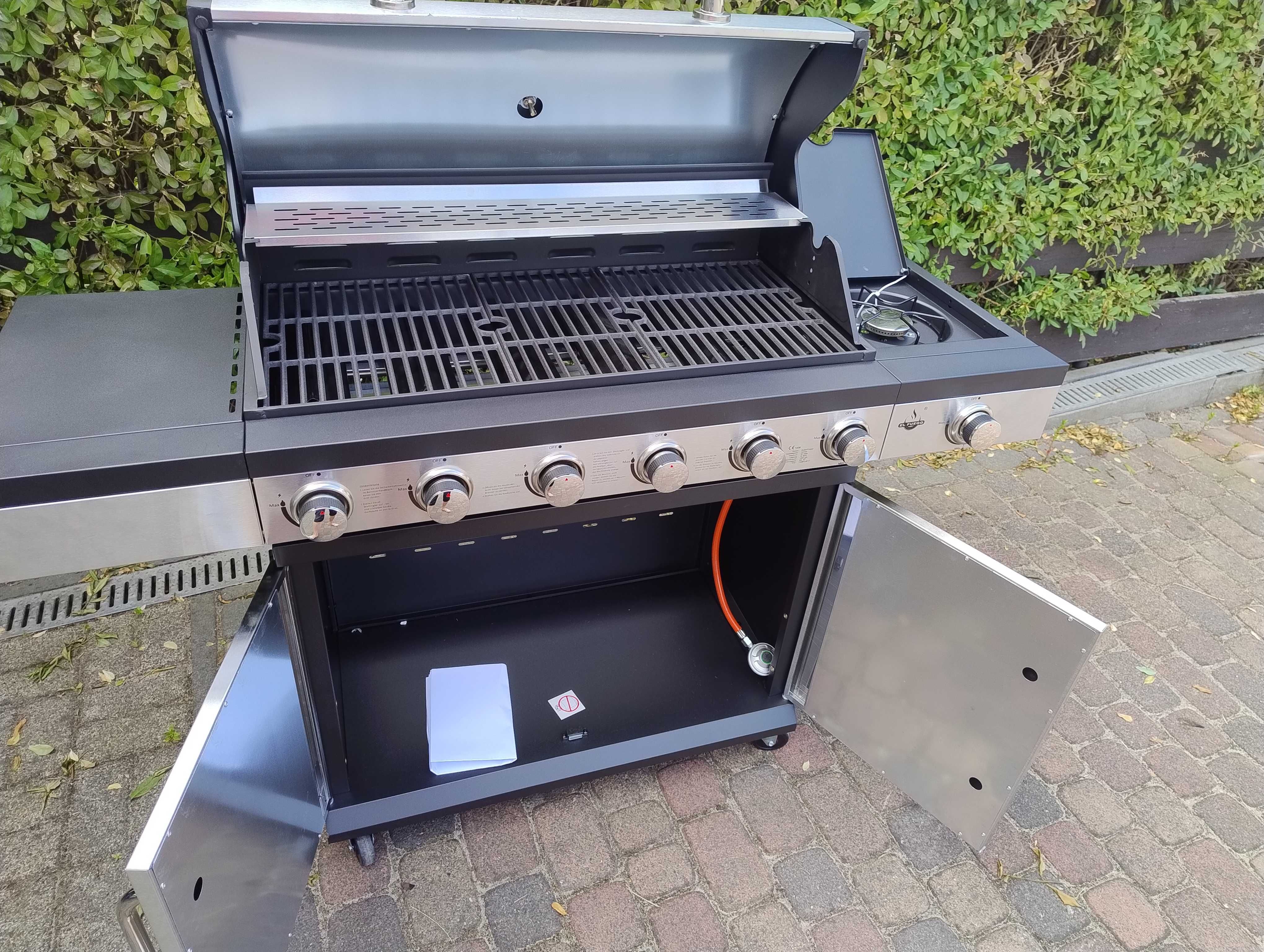 Ładny  GRILL Gazowy  EL FUEGO SAN ANTONIO 6+1 19KW żeliwny ruszt !