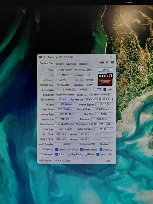 Sapphire Nitro R7 360 2gb GDDR5