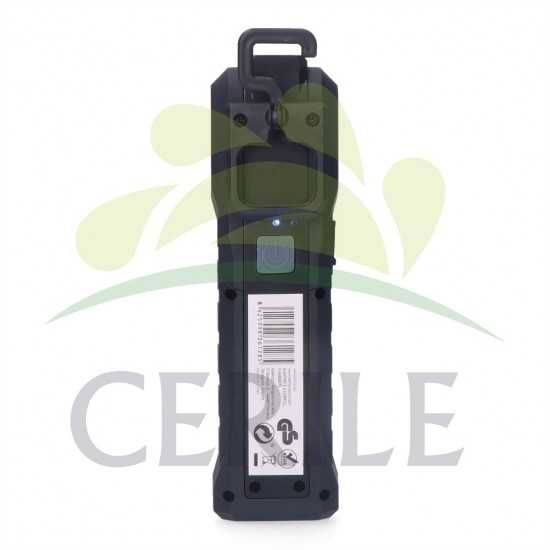 Lanterna Led Cob redonda 200 lm + cob frontal 200 lm + spot superior