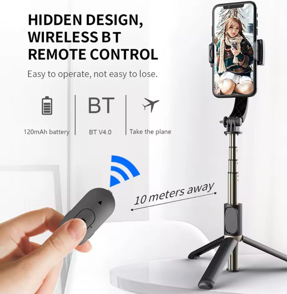 Gimbal Q08. Stabilizator do nagrań. Selfi