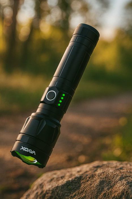 Latarka LED Taktyczna Akumulatorowa Wojskowa ZOOM 30W USB-C Powerbank