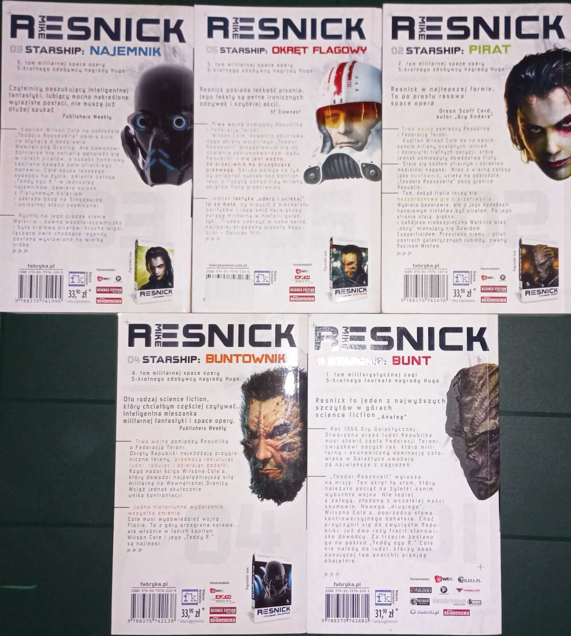 Mike Resnick Starship: Bunt, Pirat, Najemnik, Buntownik, Okręt flagowy
