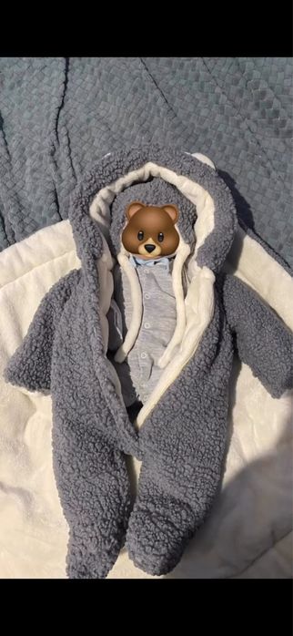 Зимовий комбінезон, Тедді, від народження до 4-ох місяців