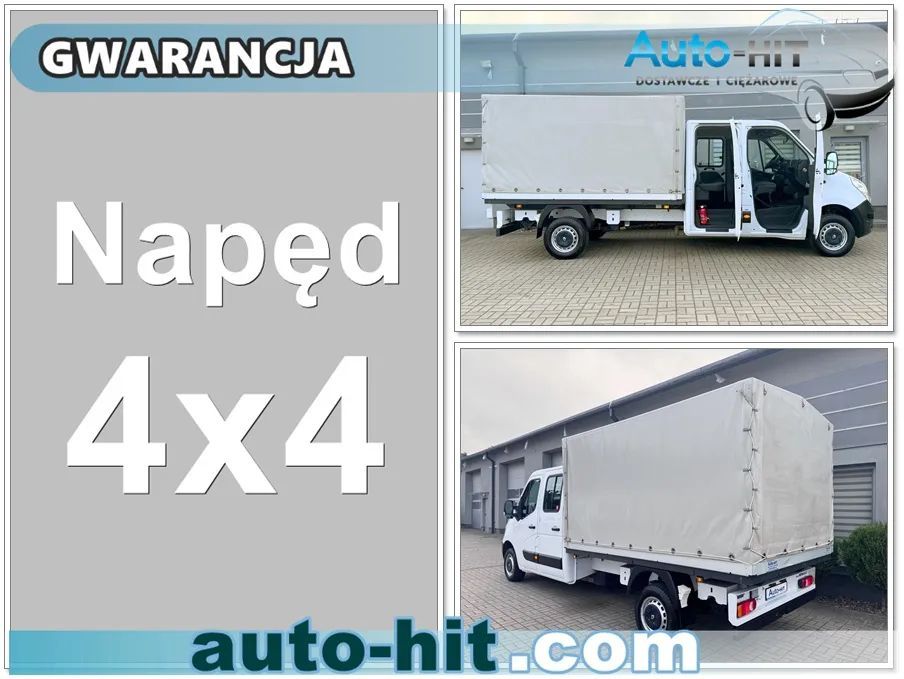 Renault Master  Skrzynia Napęd 4x4 Doka Plandeka Klima 130KM *120.000km Gwarancja