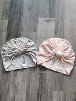 2 czapeczki wiosenne 9-12 h&m turban 74/80