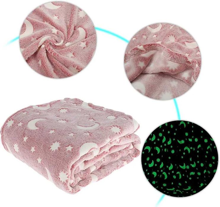 Kocyk świecący w ciemności 150x180cm - super cena!!!