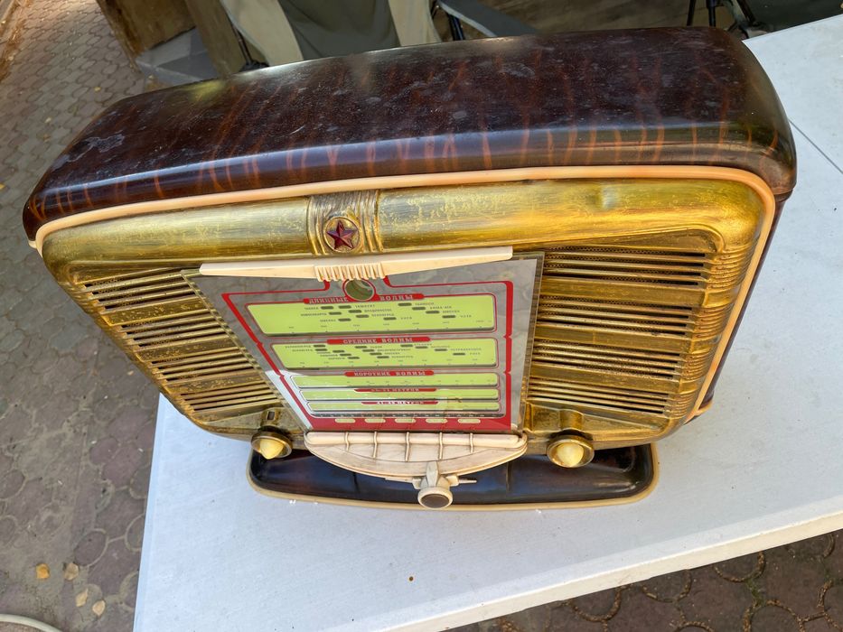 Звезда 54 винтажный ламповый радиоприемник радио