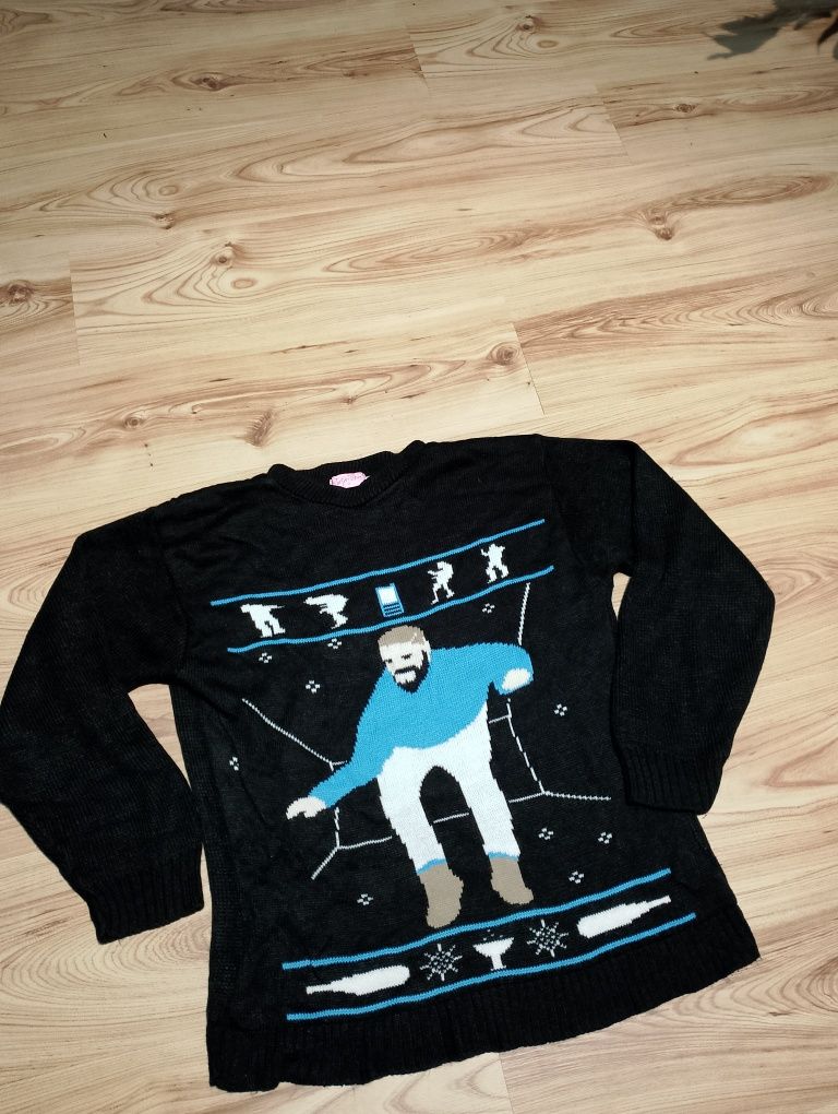 Czarny Damski Sweter Drake Hotline Blink