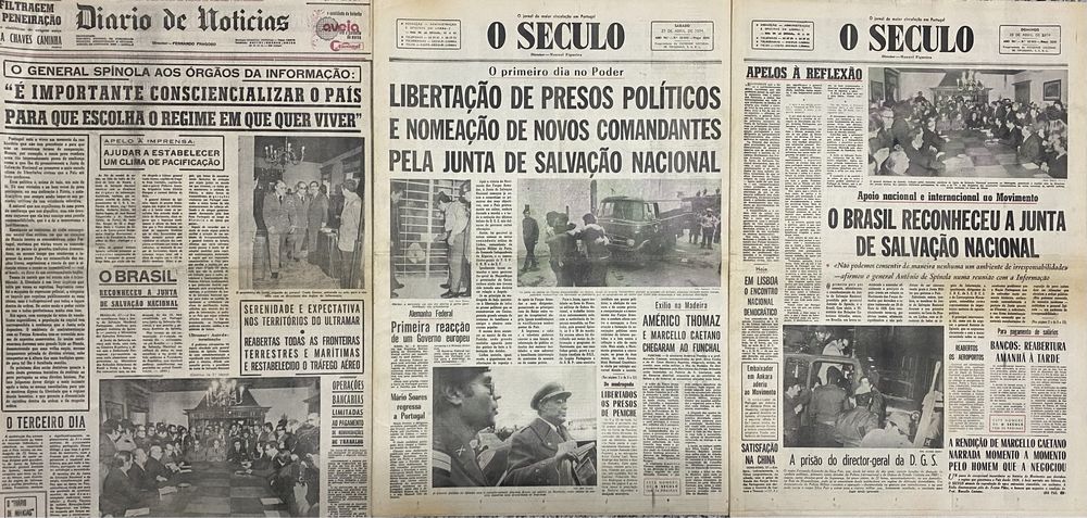 Jornal 25 Abril 1974. Revolução nacional.