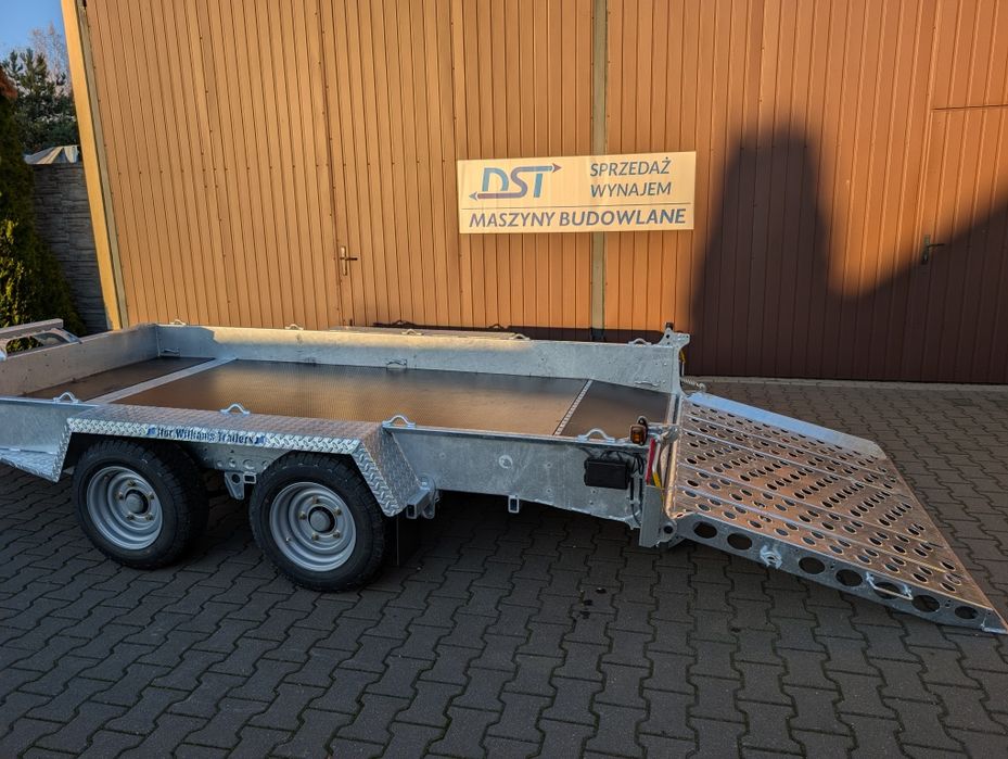 Wynajem przyczepki pod koparkę, walec, podnośnik