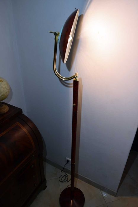 Candeeiro Pé Halogénio Castanho