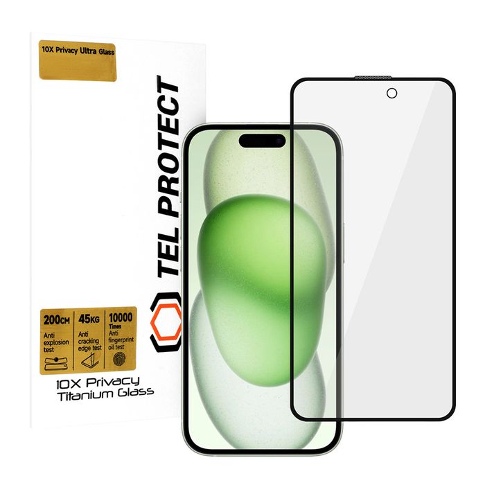 szkło Tel Protect 10X Privacy Titanium do Iphone 16 (koperta