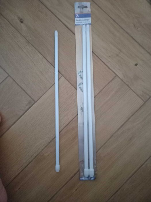 regulowane karnisze do firanek 40 - 60 cm szerokosci: komplet 3 sztuki