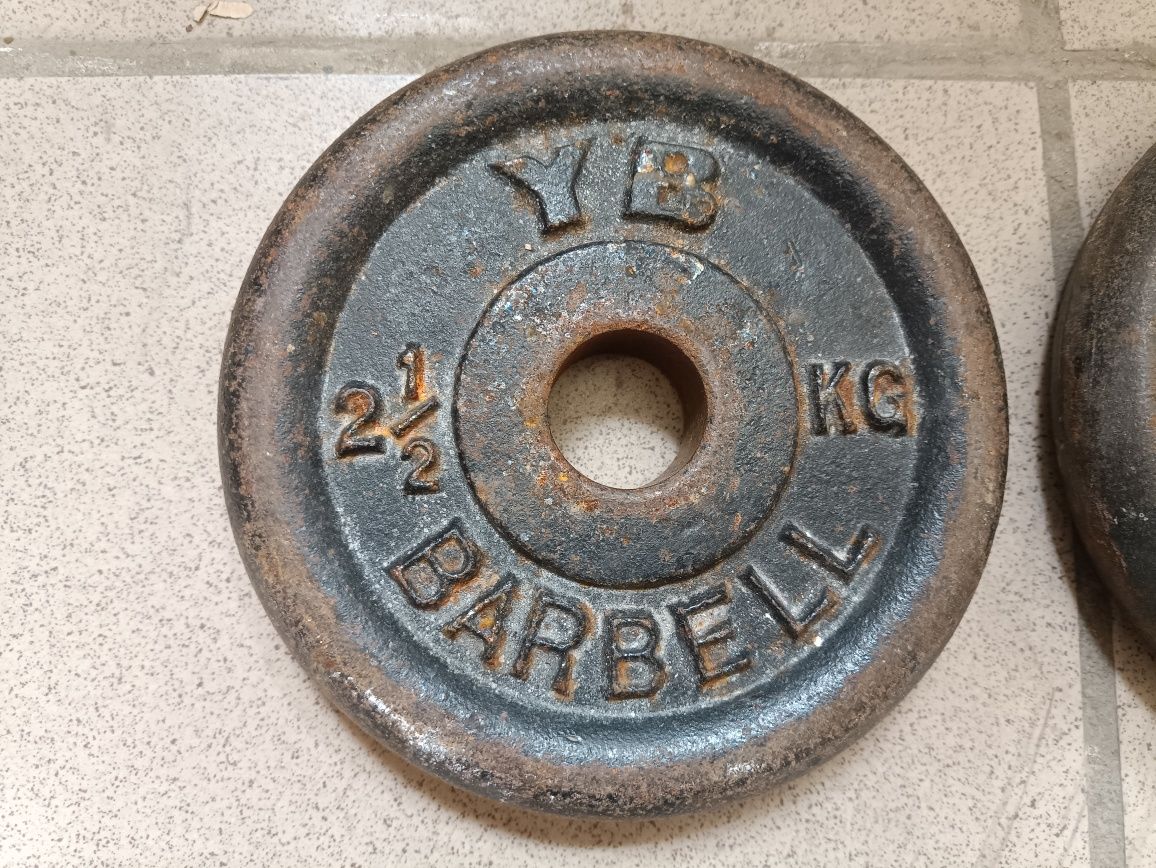Obciążenie żeliwne Barbell YB 2 x 2.5 kg stalowe Wysyłka ! Oryginalne