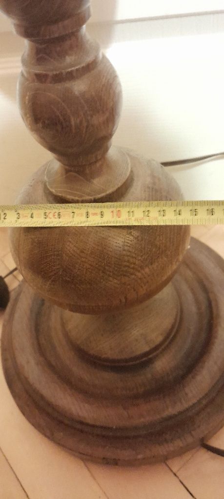 Stara dębowa lampa stojąca,podlogowa