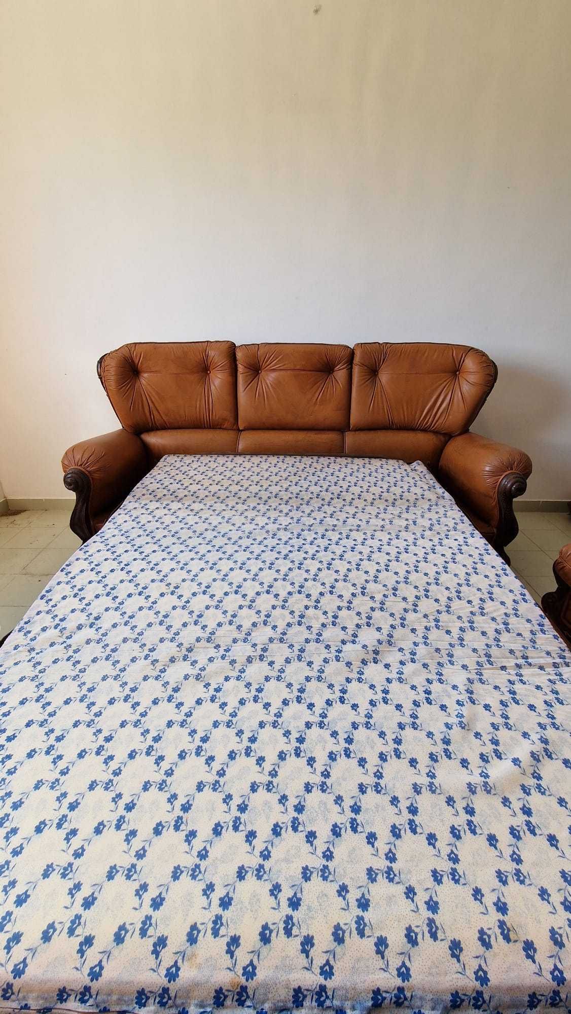 Conjunto de 3 sofás (2 poltronas + sofá-cama)