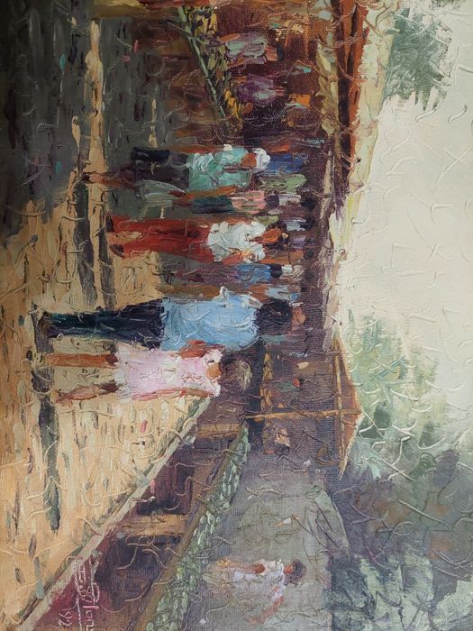 Quadro a óleo sobre tela muito bonito alonso