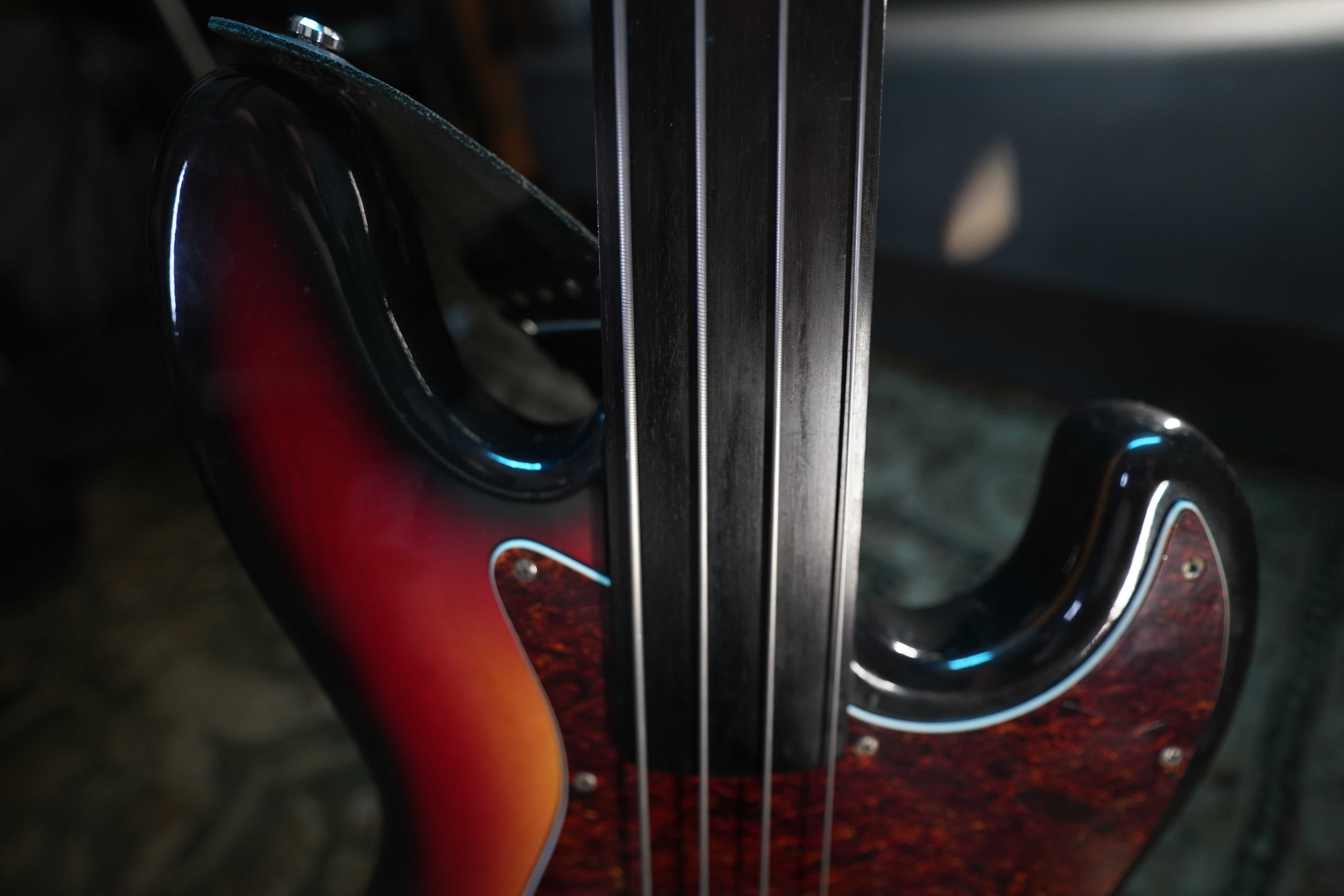 Bezprogowa Gitara basowa fretless Jazz Bass DIY Japan – heban Schaller