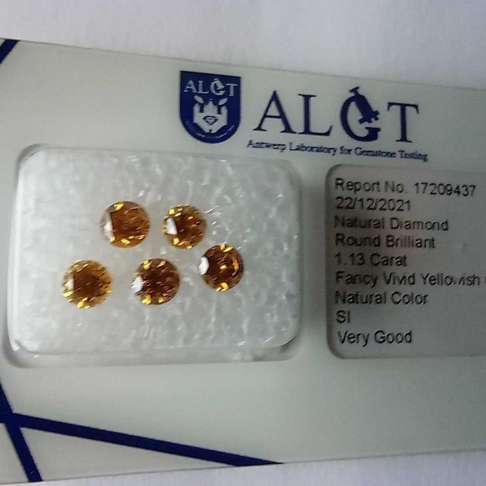 5 diamantes 1.13ct