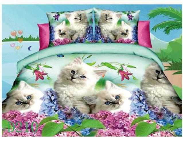 Pościel młodzieżowa 160x200 kotki bajki dzieci komplet