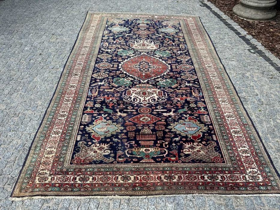 Vintage Kazak Kaukaz dywan Kaukazki r.tkany 310x195 galeria 13 tyś