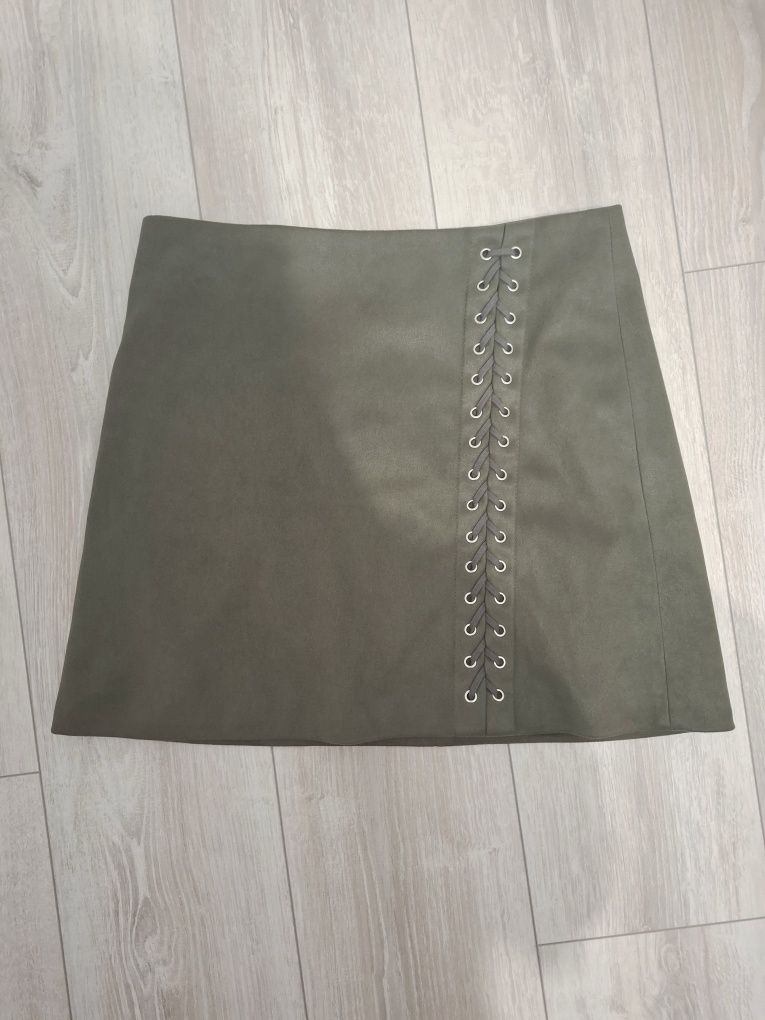 Zamszowa spódnica khaki L 40 George