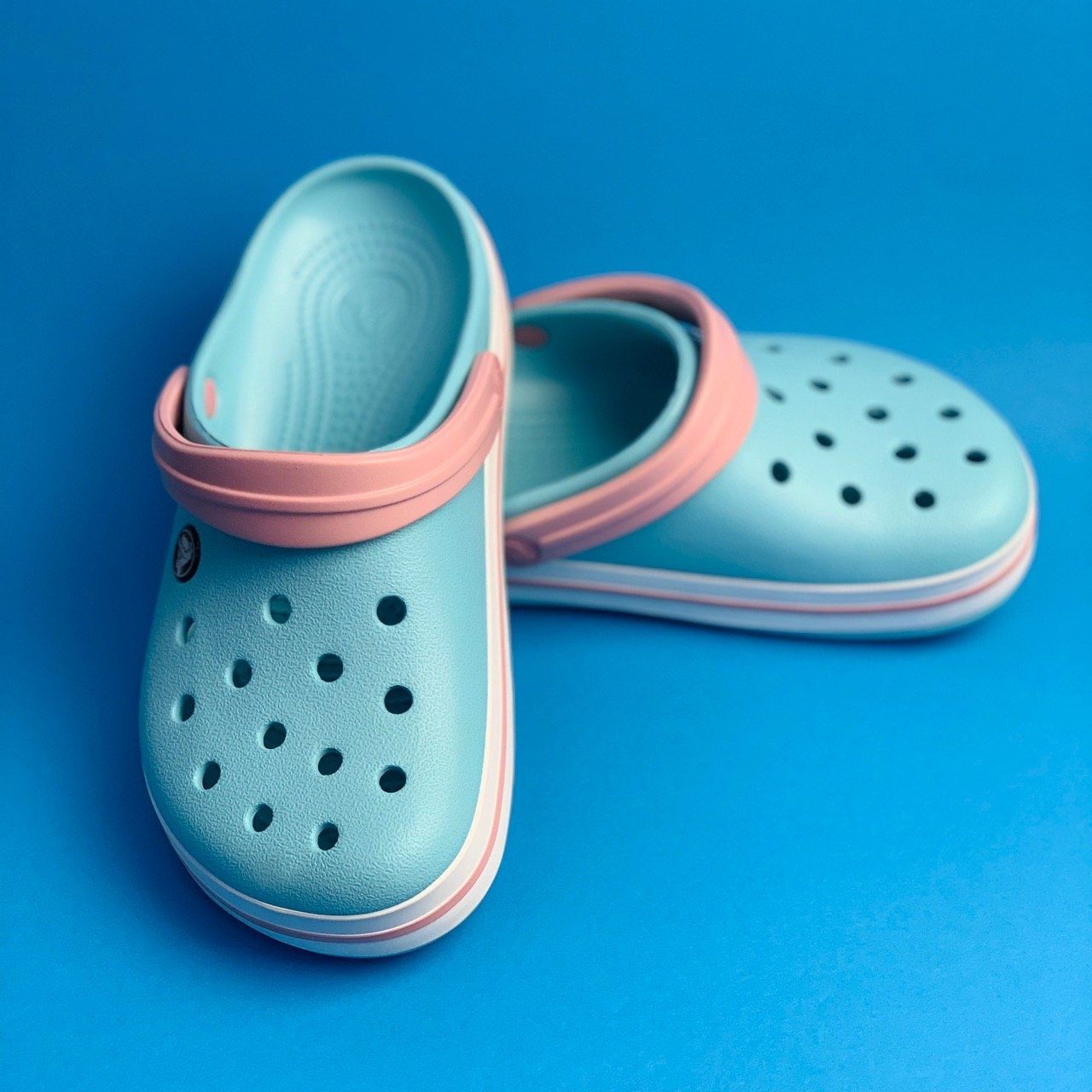 Купить сабо Crocs Crocband кроксы крокбенд Ise Blue/White в Киеве.