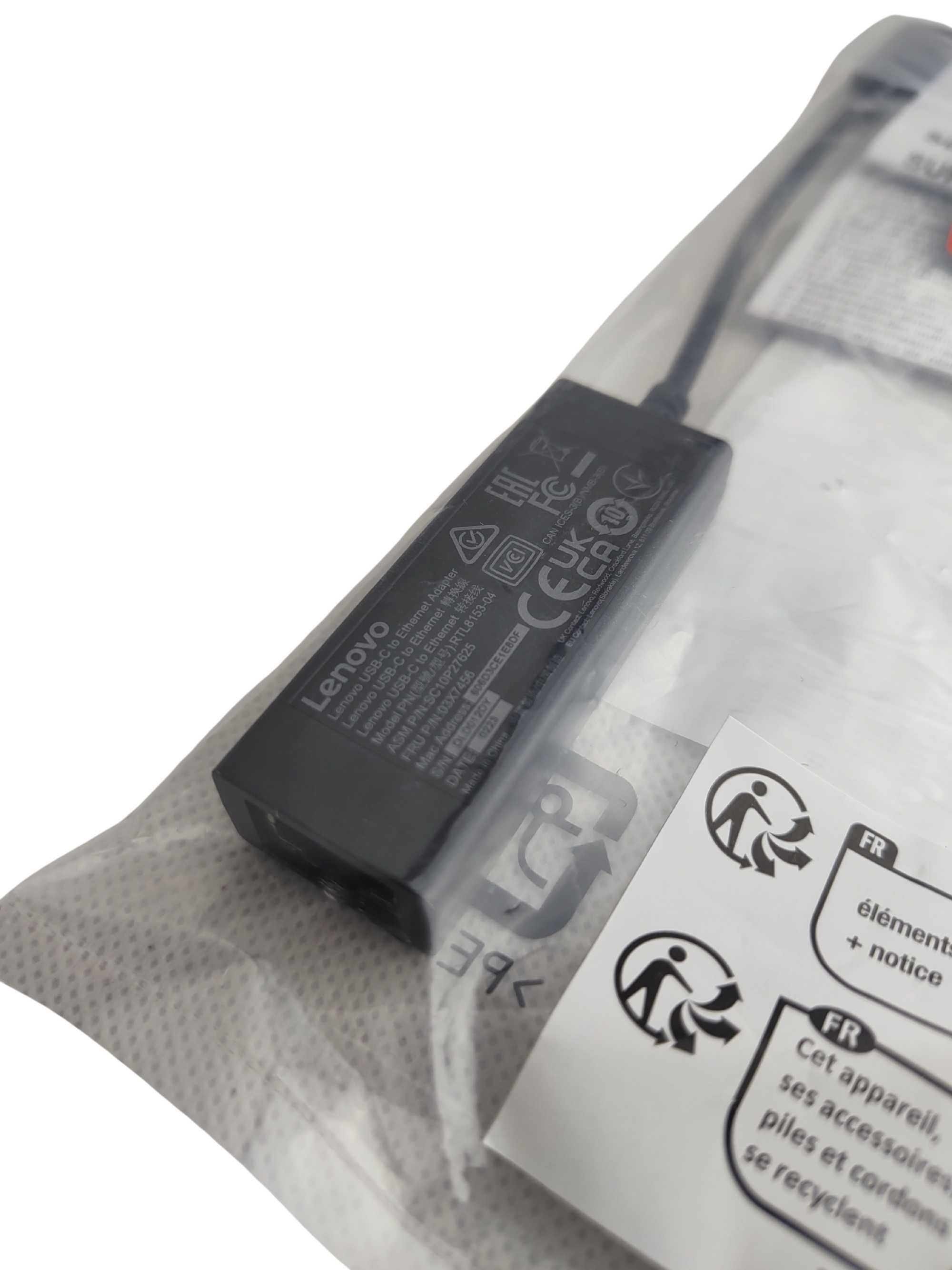 [NOWY] Oryginalny ADAPTER USB-C / RJ-45 LAN Lenovo | Sklep FV23