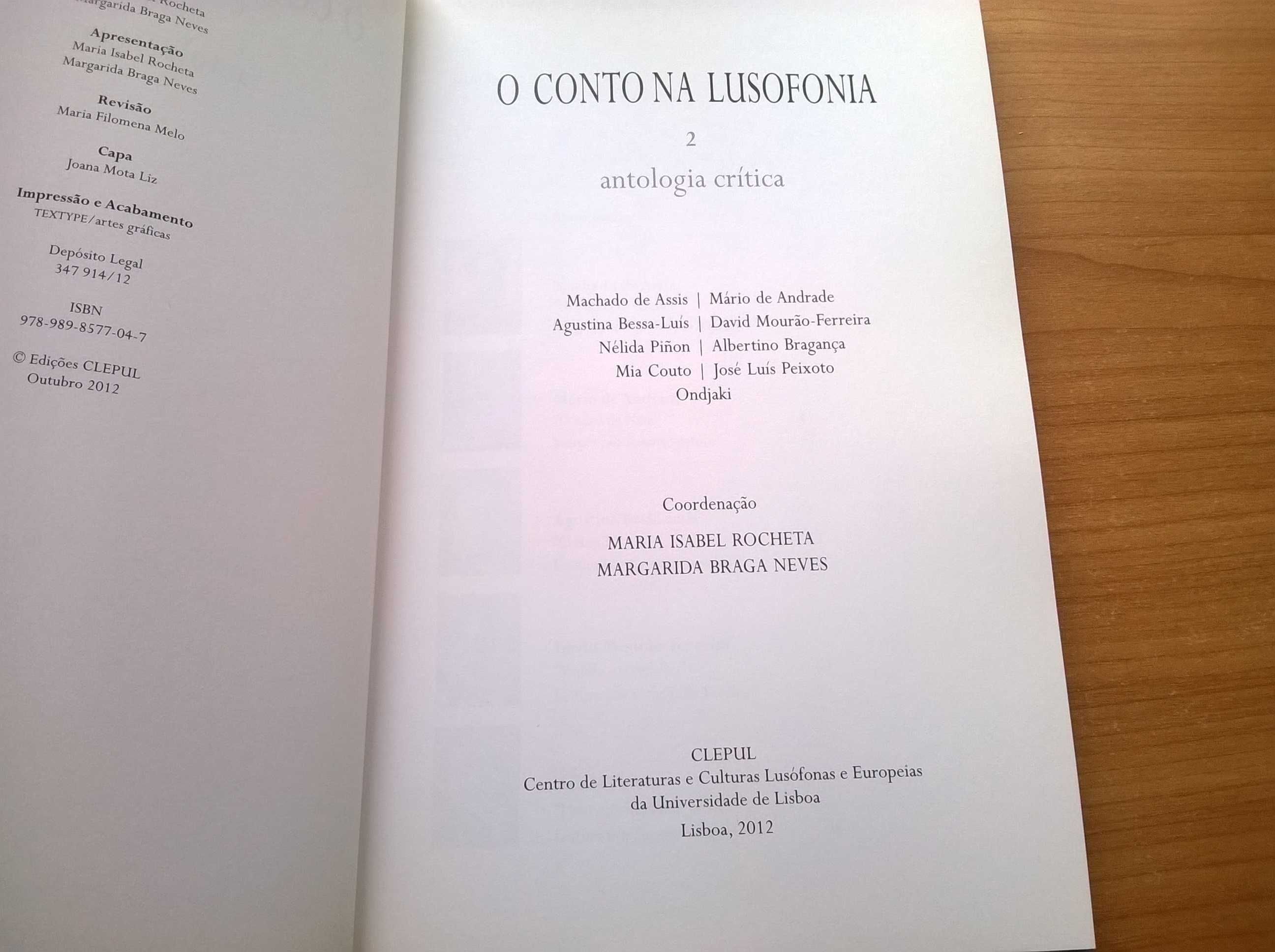 O Conto na Lusofonia (2) - Antologia Crítica - Maria Isabel Rocheta