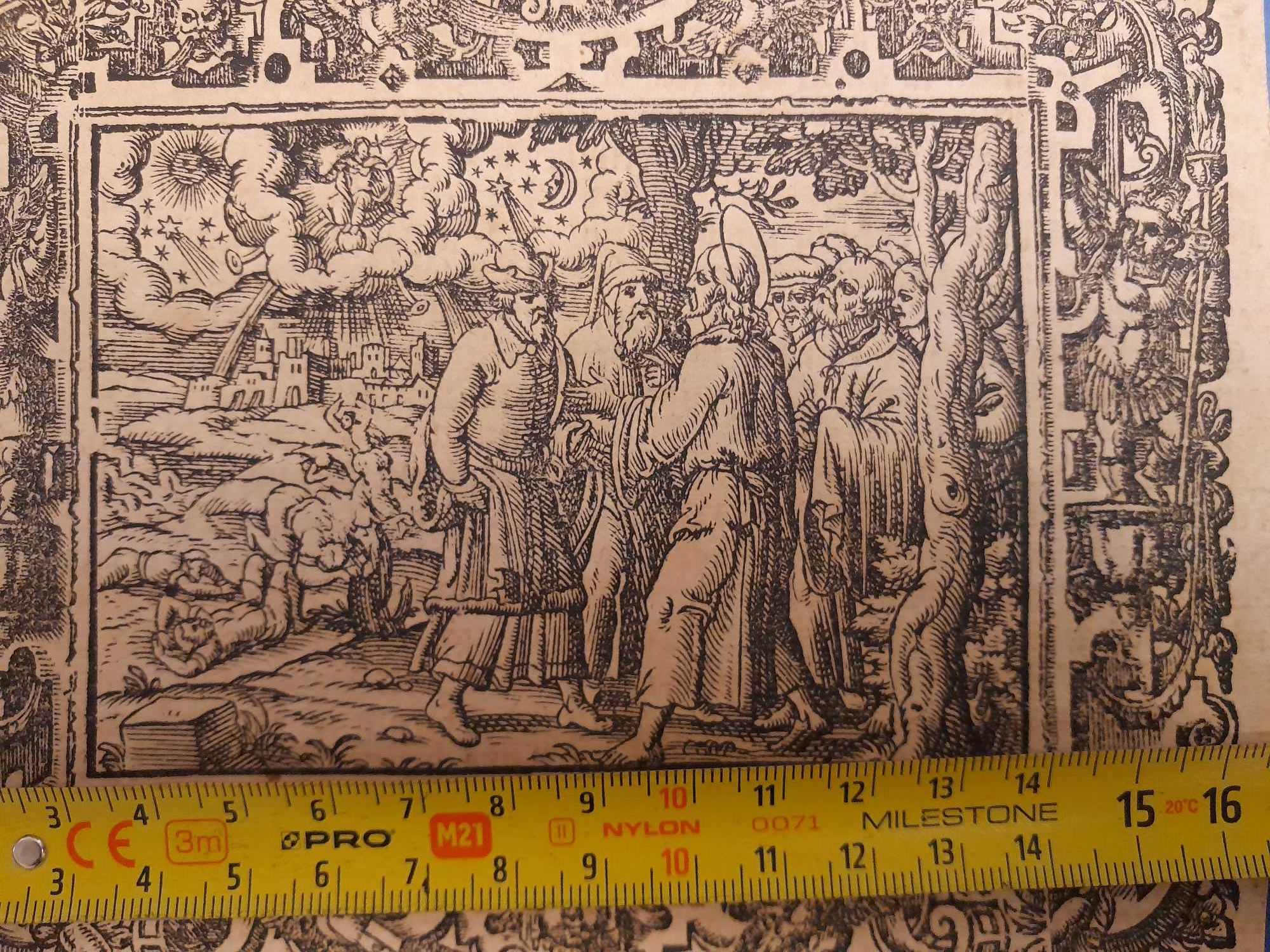 Rycina grafika bardzo stara z pisma świętego biblii