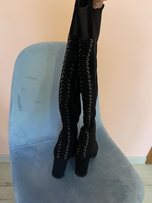 Ботфорди зимові з натуральної замші