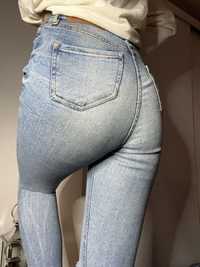 Spodnie jeansowe rurki grubszy jeans F&F 36 S