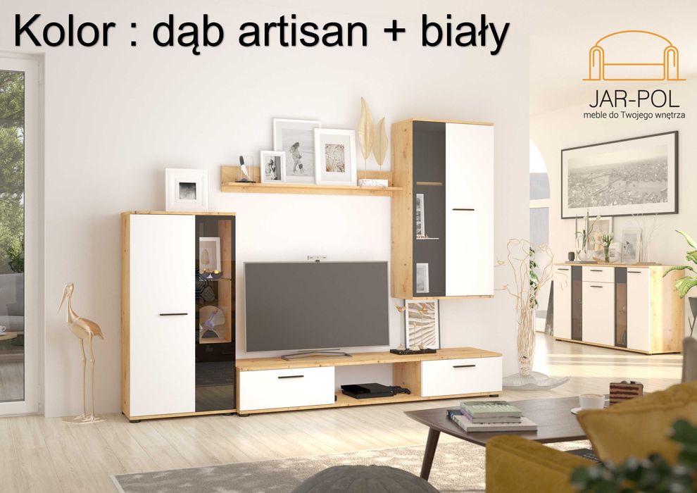 Meblościanka Salsa nowoczesna  OLD STYLE + MATERA 240 Zestaw Mebli