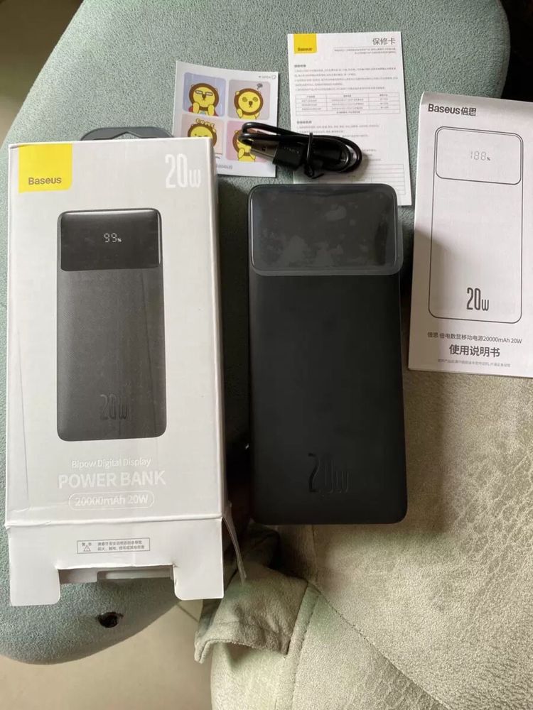 Power Bank Baseus Bipow 20000mAh 20W (НОВІ, Декілька ШТ, Оригинал)