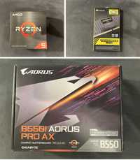 AORUS B550-i ITX, RYZEN 5600X, 16GB RAM DDR 3600