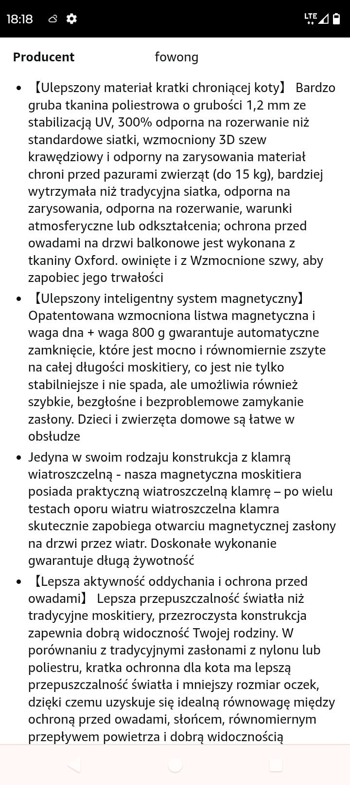Moskitiera Fowong
