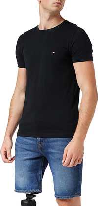 Tommy Hilfiger T-Shirt czarny koszulka logo nowa rozm. M