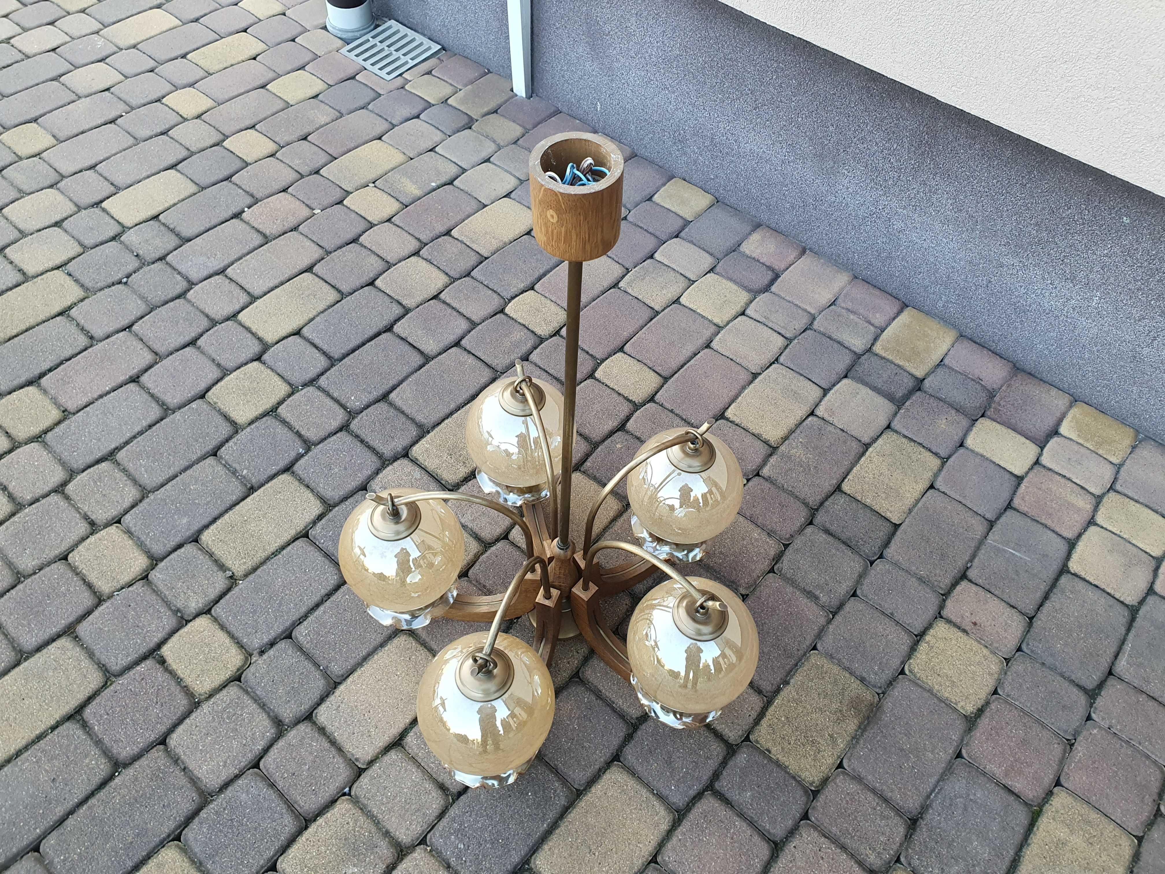 Piękny Kryształowy Żyrandol Murano lata 60/70 Baulmann Leuchten