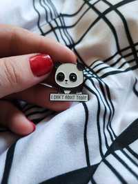 Panda cytat Emaliowany przypinka metalowa enamel kolekcja broszka. Zap
