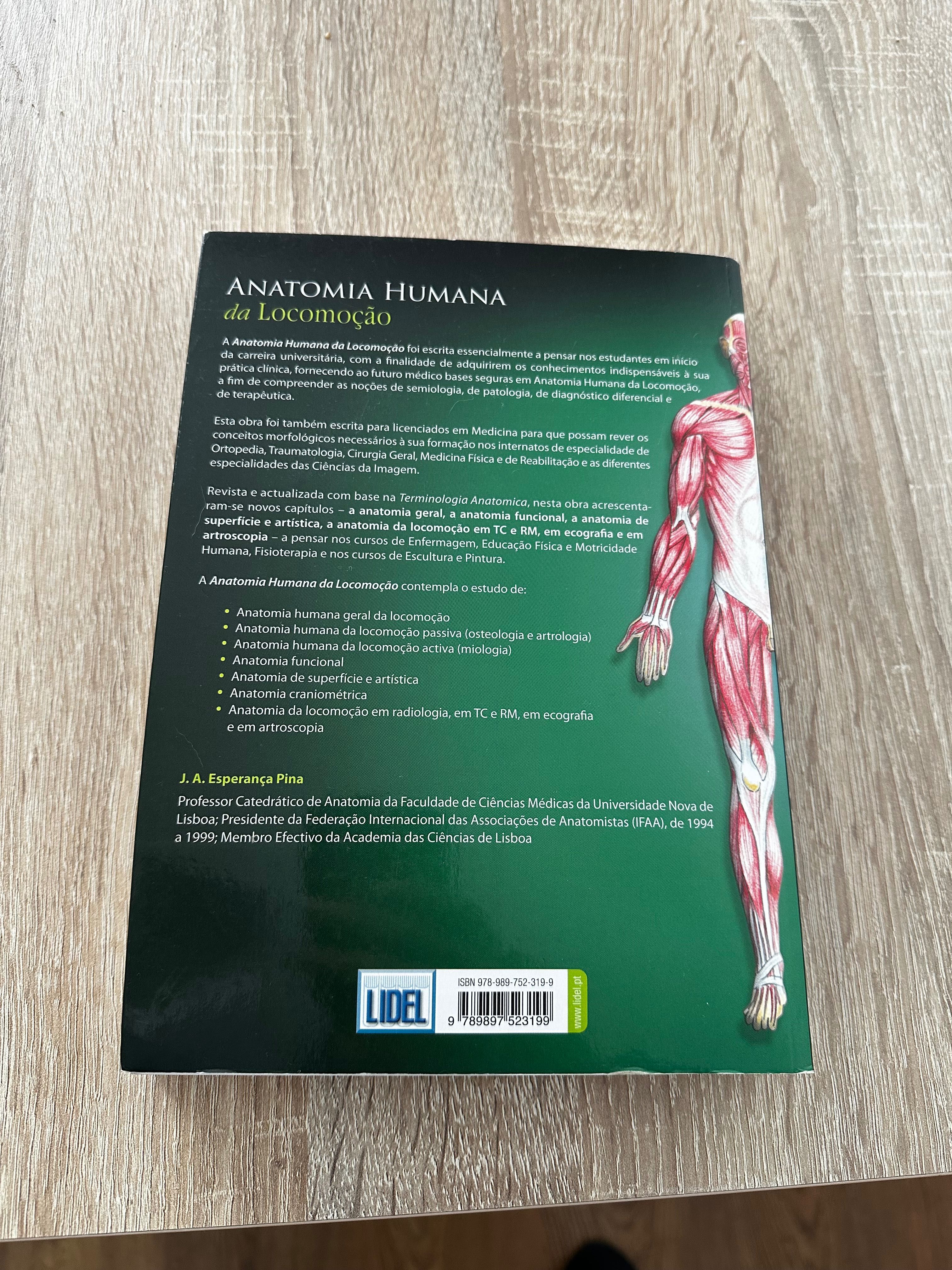 Livro anatomia de J. Esperança pina