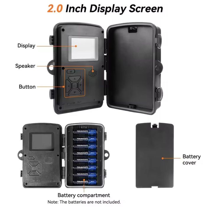 Câmera de caça infravermelho visão noturna - deteção de movimento