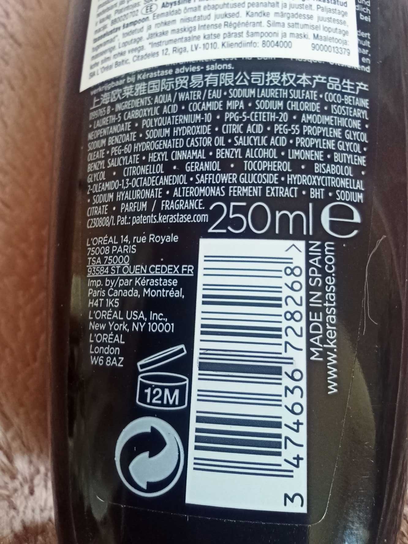 Kerastase Chronologiste szamponRewitalizujący włosy i skóręGłowy 250ml