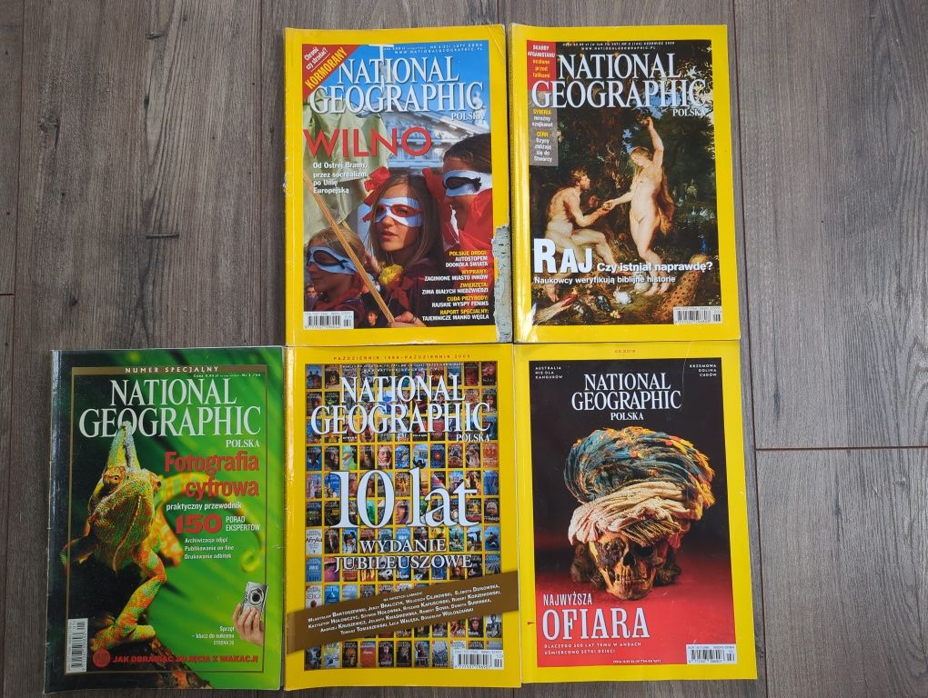 Sprzedam National Geographic Polska  - 5 sztuk 2004, 2006, 2008, 2009