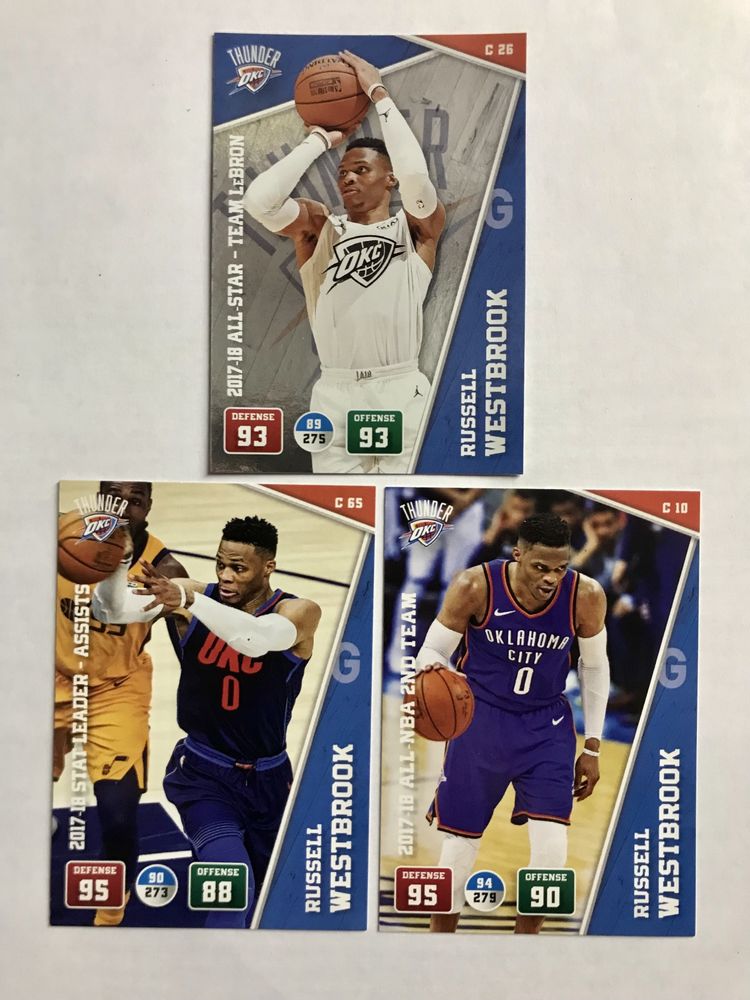 Cartas Russell Westbrook Panini NBA 2018/2019