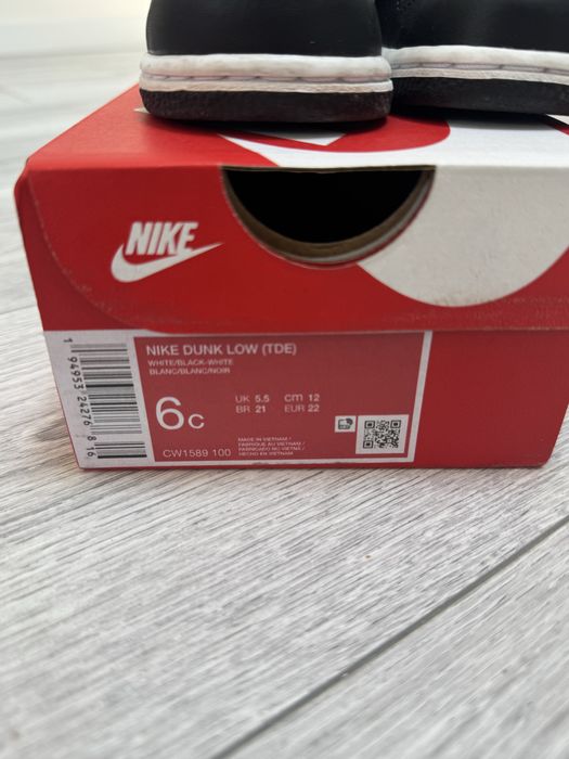 Sapatilhas nike panda dunk low para bebe