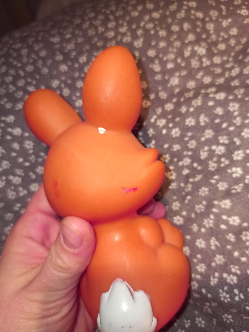 Tigex stara gumowa zabawka królik zając króliczek zajączek sygnowana