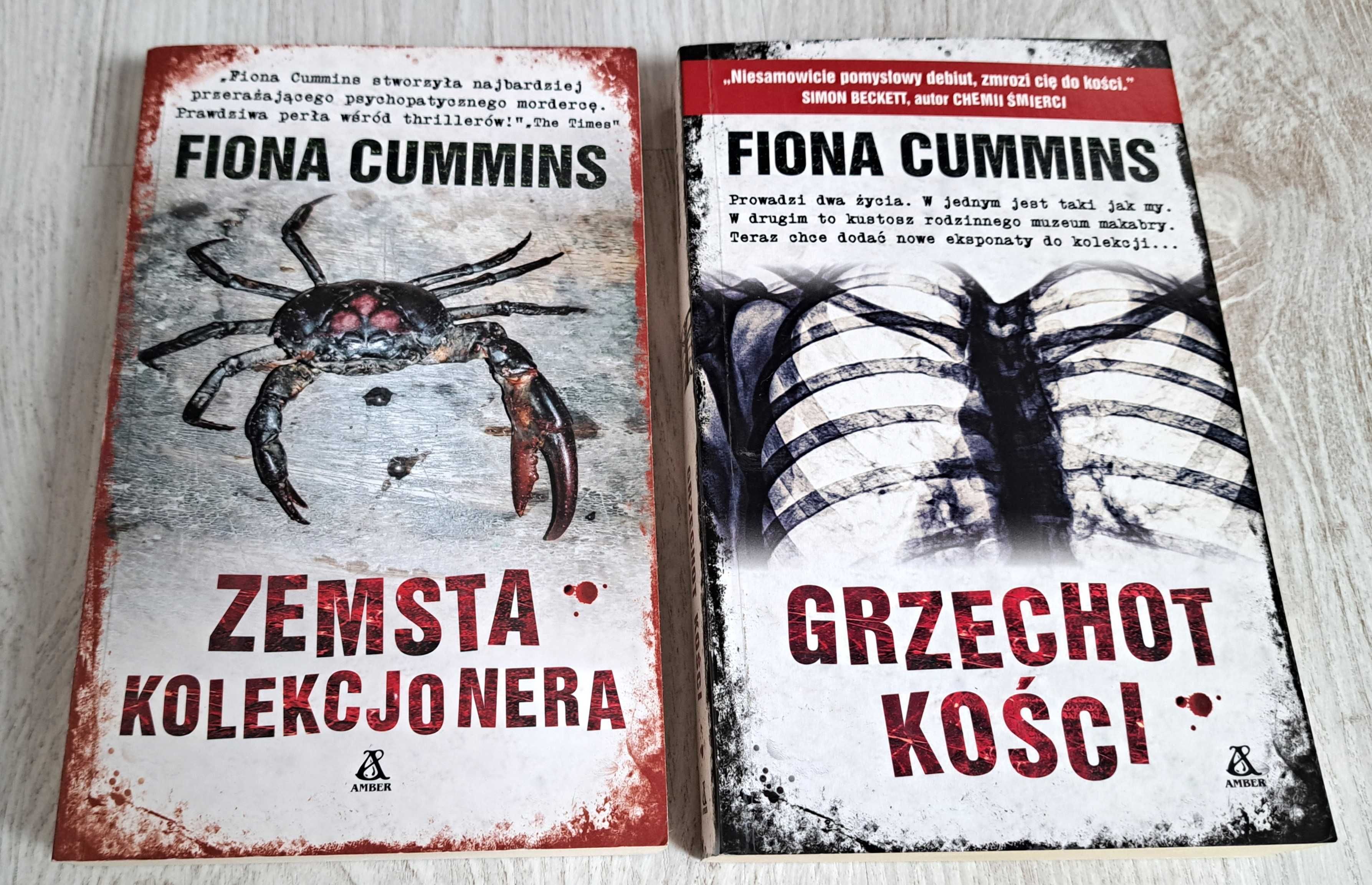 2x Fiona Cummins Zemsta kolekcjonera + Grzechot kości   BDB